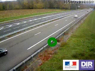 Webcam autoroute sur l'A77 à hauteur de Pouilly-sur-Loire en direction de Nevers