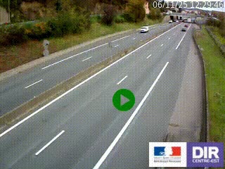 Caméra autoroutière sur l'A47 à hauteur de Givors, a proximité de Lyon. La webcam est orientée vers Lyon