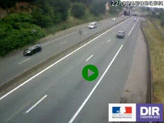 Caméra autoroutière sur l'A47 à hauteur de Givors, a proximité de Lyon. La webcam est orientée vers Lyon