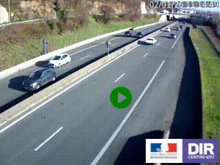 Caméra autoroutière sur l'A47 à hauteur de Givors, a proximité de Lyon. La webcam est orientée vers Lyon