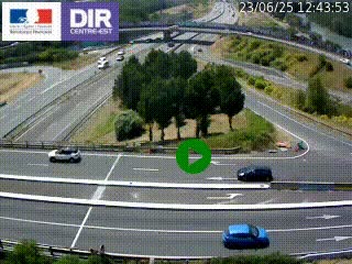 Webcam traffic à Grenoble-sud sur l'autoroute A480. Vue orientée vers l'entrée et la sortie de Grenoble