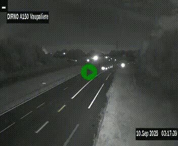 Webcam autoroute A150 à hauteur de La Vaupalière en périphérie de Rouen. Vue orientée vers Rouen