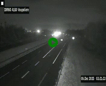 Webcam autoroute A150 à hauteur de La Vaupalière en périphérie de Rouen. Vue orientée vers Rouen