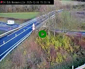 Webcam à hauteur du Leclerc Normanville sur la N154. Vue orientée vers Rouen
