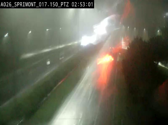 Webcam A26 (E25) à Sprimont, sur l'autoroute entre Liège et Arlon. Vue orientée vers le Luxembourg