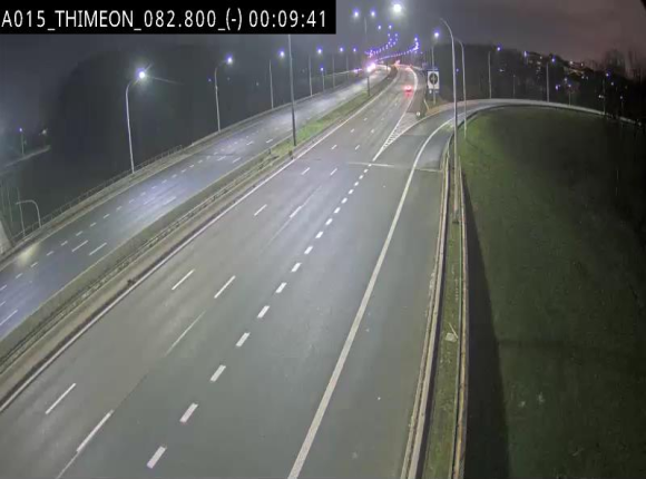 Caméra trafic Belgique - Thiméon - E42, jonction avec A54 (E420) direction La Louvière/Charleroi - BK 82.82