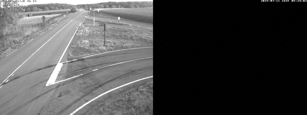 Webcam à Bellefontaine dans les Vosges à 552 mètres d'altitude sur la D63, à la jonction avec la D20A