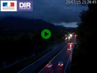 Caméra trafic à Meylan sur la Rocade-Sud de Grenoble en direction d'Aix-en-Provence