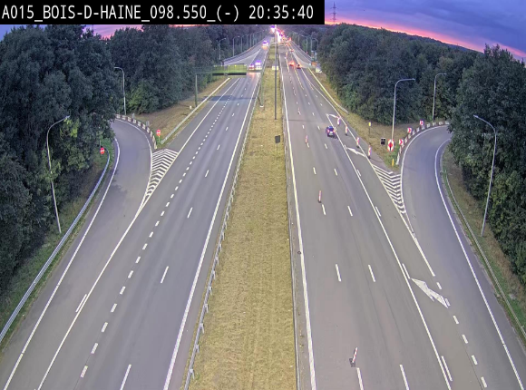 Webcam autoroute Belgique - Bois d'Haine - E42 - BK 98.6