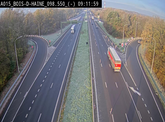 Webcam autoroute Belgique - Bois d'Haine - E42 - BK 98.6