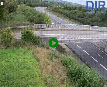 Webcam sur A84 à hauteur de Pont-Farcy, au niveau du pont autoroutier sur la Vire, au sud de Saint-Lô