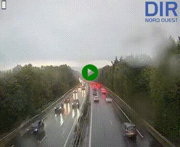 Webcam sur le périphérique de Caen (N814) à l'est de la ville, à Mondeville hauteur de la sortie 2, Presqu'île-Rives de l'Orne, au bout de l'autoroute A13