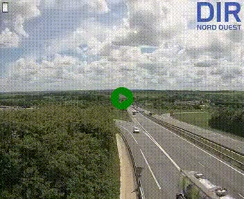 Webcam au début de l'A84 sur le périphérique Ouest de Caen (N814) à hauteur de la sortie 9, Porte de Bretagne