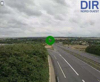 Webcam au début de l'A84 sur le périphérique Ouest de Caen (N814) à hauteur de la sortie 9, Porte de Bretagne