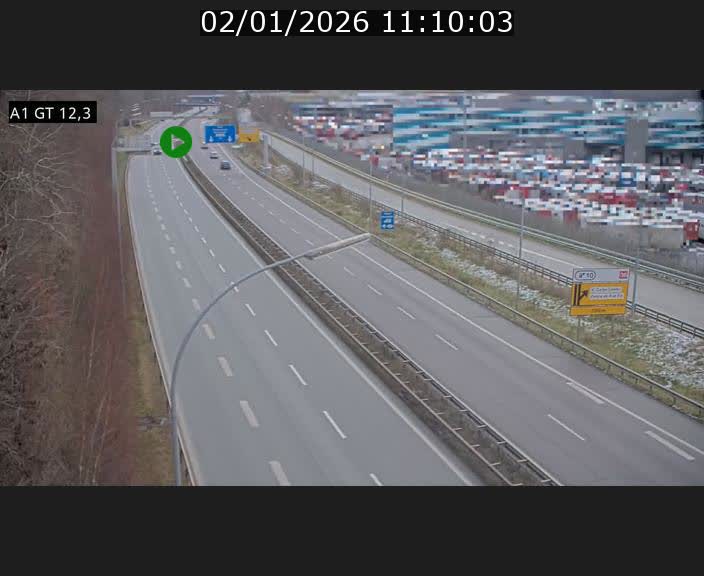 Traffic live webcam Luxembourg Senningerberg - A1 direction Allemagne - BK 12.3