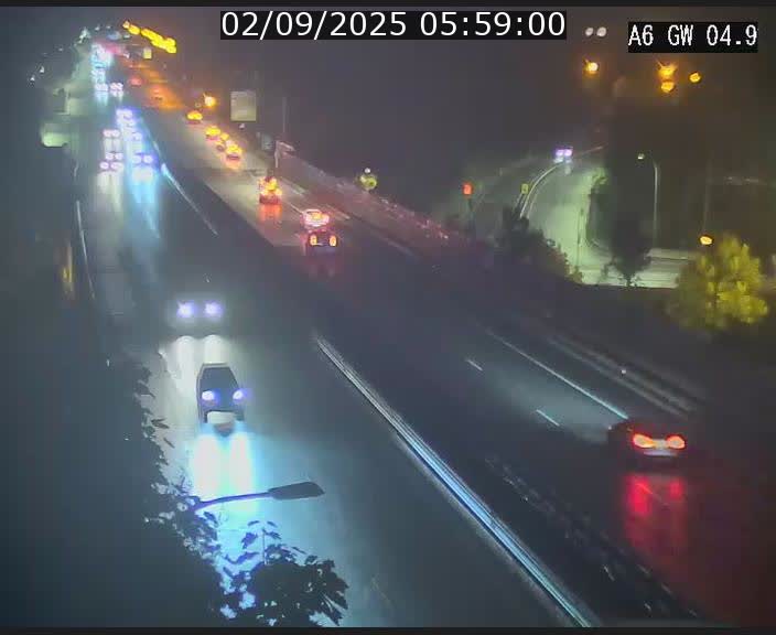Traffic live webcam Luxembourg Croix de Cessange - A6 - BK 4.9 - direction Belgique