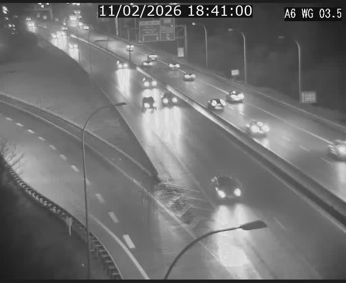 Traffic live webcam Luxembourg - Croix de Cessange - A6 - BK 3.5 - direction France/Allemagne