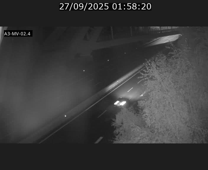 Webcam autoroute de la France (A3) au Luxembourg à Fentange, à proximité de la Croix de Gasperich. Vue orientée vers la Cloche d'Or