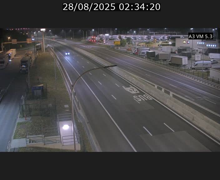 Traffic live webcam Luxembourg Aire de Berchem - A3 - BK 5 - direction France