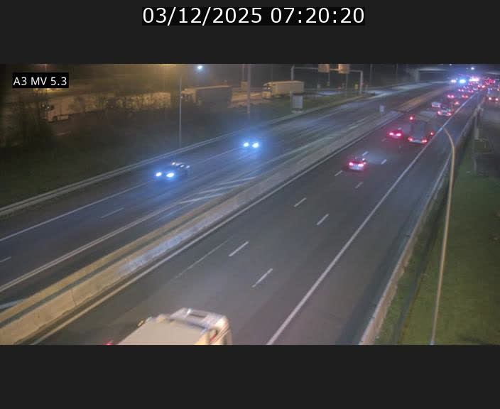 Webcam à l'Aire de Berchem au Luxembourg sur l'A3. Vue orientée vers la France