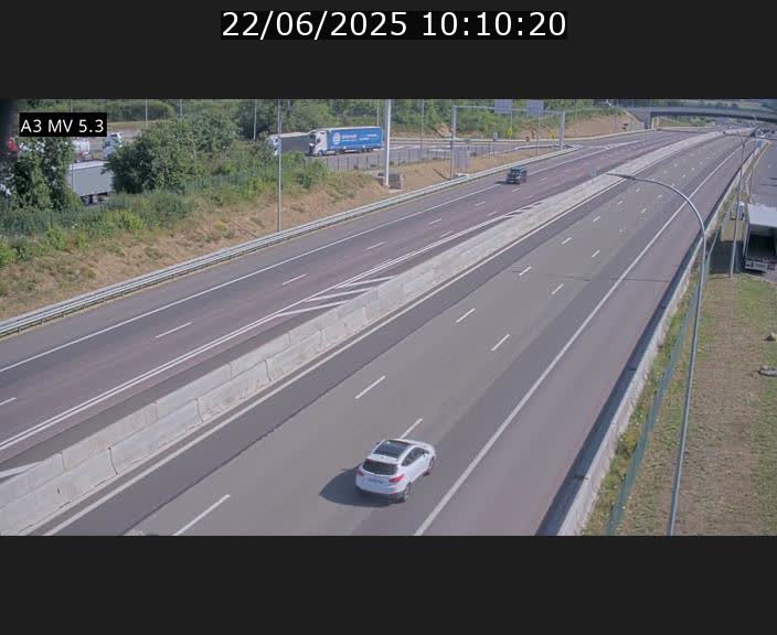 Webcam à l'Aire de Berchem au Luxembourg sur l'A3. Vue orientée vers la France