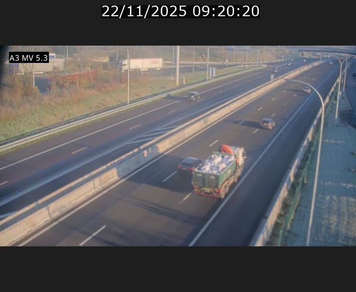 Webcam à l'Aire de Berchem au Luxembourg sur l'A3. Vue orientée vers la France