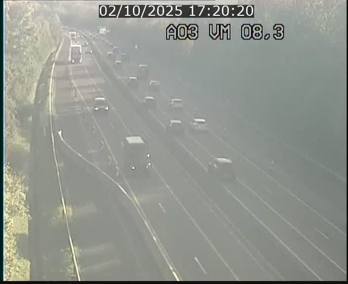 Traffic live webcam Luxembourg Bettembourg - A3 - BK 8.3 - direction France