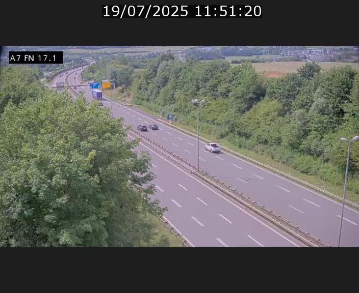 Caméra trafic Luxembourg - A7, Merscherbierg direction Mersch