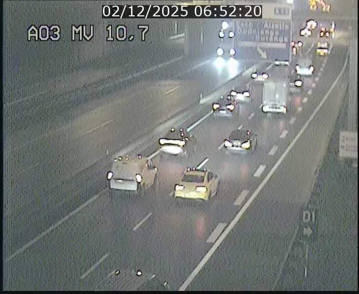 Traffic live webcam Luxembourg Croix de Bettembourg - A3 - BK 10.7 - direction France