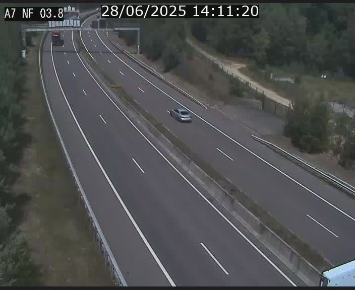 Webcam autoroute A7 au Luxembourg à la sortie du Tunnel Stafelter vers le Nord