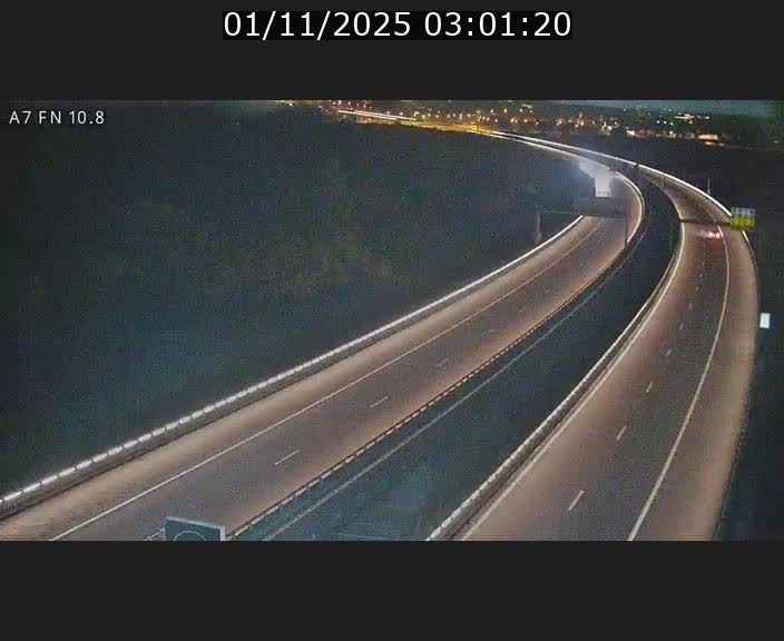 Caméra trafic Luxembourg - A7, Tunnel Gousselerbierg, sortie sud, direction rond-point Lorentzweiler (BK 10.8)