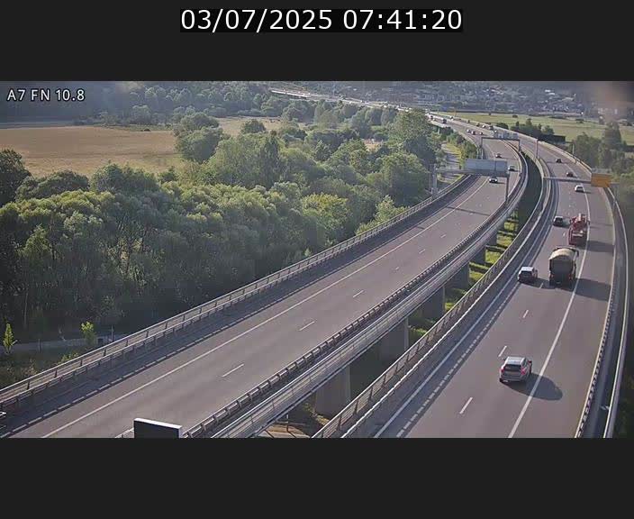Caméra trafic Luxembourg - A7, Tunnel Gousselerbierg, sortie sud, direction rond-point Lorentzweiler (BK 10.8)