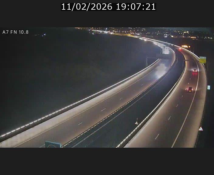 Caméra trafic Luxembourg - A7, Tunnel Gousselerbierg, sortie sud, direction rond-point Lorentzweiler (BK 10.8)