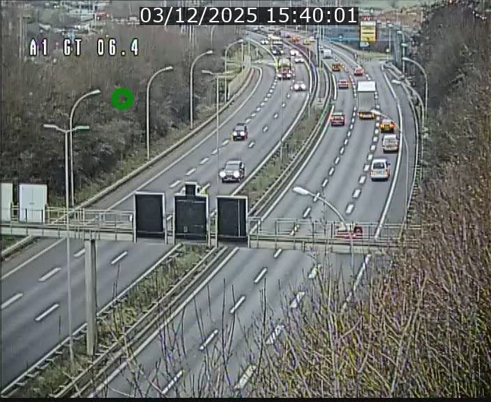 Traffic live webcam Luxembourg Hamm - A1 direction Sandweiler - BK 6.4