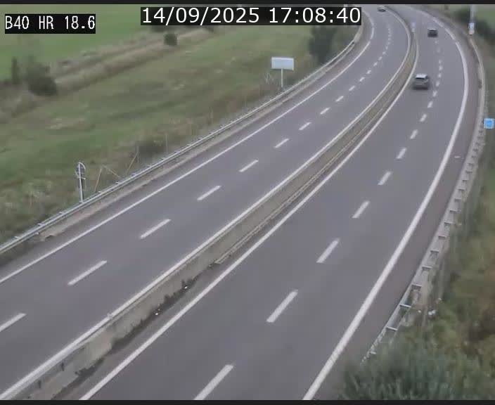 Webcam sur la route de liaison entre Micheville et Esch-Belval à la frontière entre le Luxembourg et la France. Vue orientée vers la Lorraine.