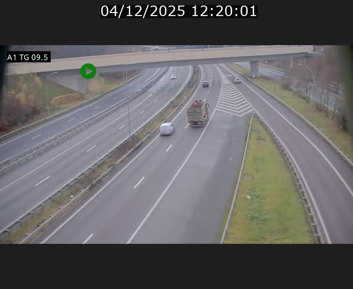 Traffic live webcam Luxembourg Jonction Grünewald - A1 direction Luxembourg-ville - BK 9.5