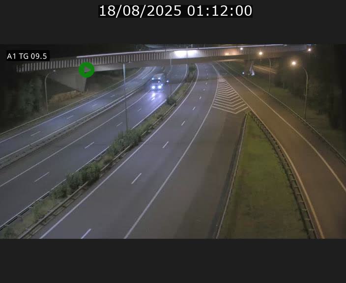 Traffic live webcam Luxembourg Jonction Grünewald - A1 direction Luxembourg-ville - BK 9.5