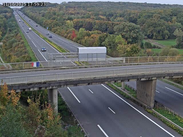 Caméra autoroute France - A31, Zoufftgen direction Luxembourg-ville, à la frontière entre la France et le Luxembourg