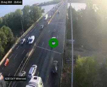 Webcam sur le périphérique de Bordeaux à l'est de la ville. Caméra située sur le Pont Mitterand sur la N230