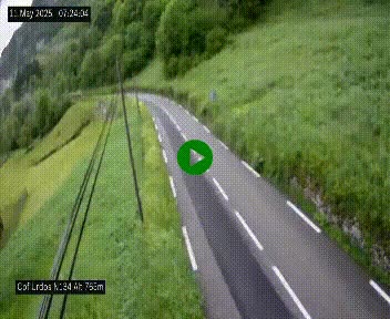 Webcam dans les Pyrénées Atlantique au niveau du col d'Urdos et du fort du Pourtalet sur la N134, en direction du Col et du tunnel du Somport, à 765 mètres d'altitude