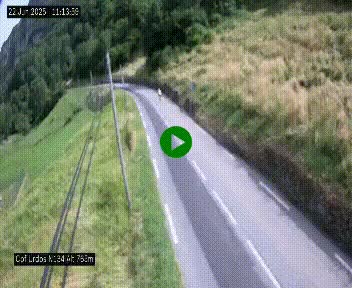 Webcam dans les Pyrénées Atlantique au niveau du col d'Urdos et du fort du Pourtalet sur la N134, en direction du Col et du tunnel du Somport, à 765 mètres d'altitude