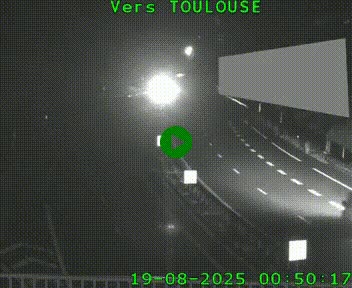 Caméra routière sur l'autoroute A20 à Noailles, en périphérie de Brive-la-Gaillarde. Vue orientée vers Toulouse