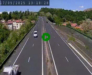 Caméra autoroute A75 à hauteur de Coudes, en direction de Clermont-Ferrand