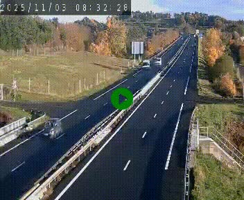 Caméra autoroutière France - A75, Coren, en direction de Montpellier