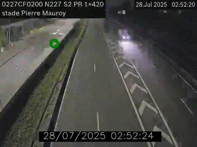Webcam à hauteur du Stade Pierre Mauroy à Villeneuve d'Ascq sur la N227. Vue orientée vers Mons-en-Baroeul