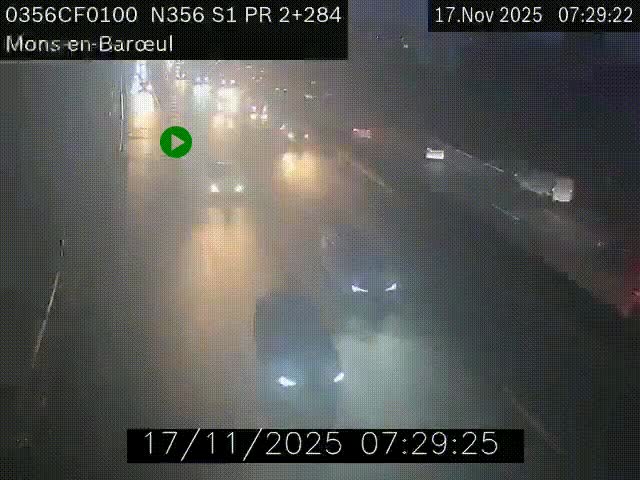 Webcam à l'entrée de Lille en direction du périphérique, à proximité de Mons-en-Baroeul sur la N356