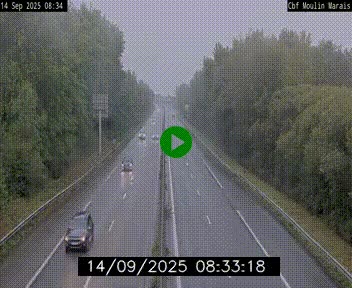 Webcam sur le périphérique de Nantes (N844) entre la Porte de Saint-Luce et la Porte d'Anjou, à l'est de la ville