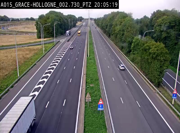 Caméra trafic Belgique - Grâce-Hollogne - E42, jonction avec A604, direction Loncin/Aéroport de Liège -  BK 3.2