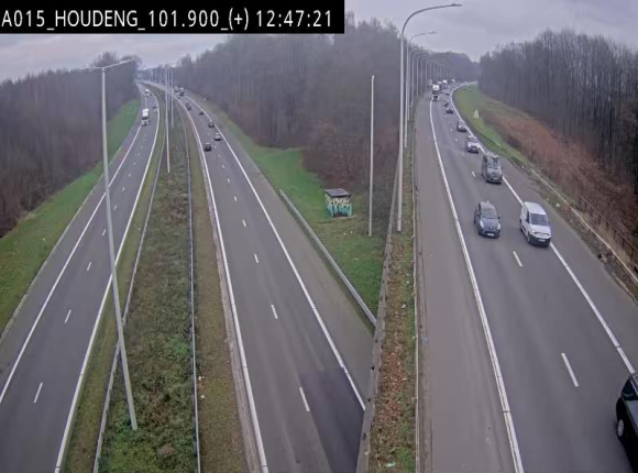 Webcam autoroute Belgique - Houdeng-Goegnies - Jonction E19/E42 direction Tournai/Mons - BK 101.85