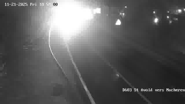 Webcam sur la D603 située à proximité de Saint-Avold. Vue orientée vers Macheren.